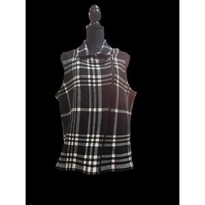 Chaps Zippered Sweater Vest Size OX/G